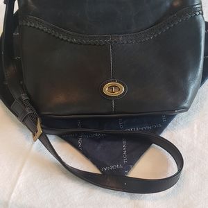 Tignanello Crossbody Purse Black Leather
